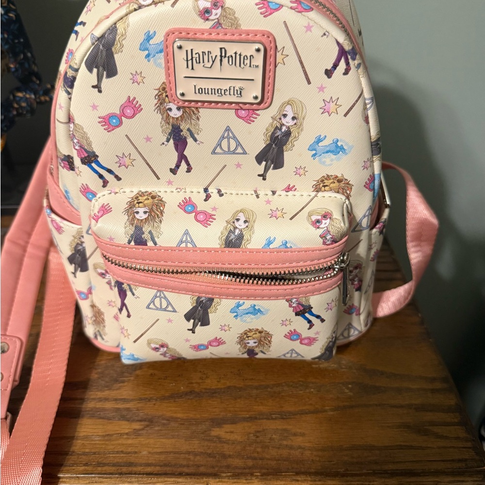Loungefly Harry Potter Kids Backpack - Cream and Pink